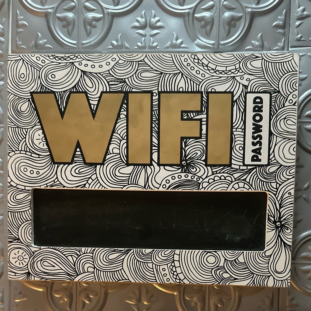 Decorative Wooden Chalkboard Box Sign for WiFi Password